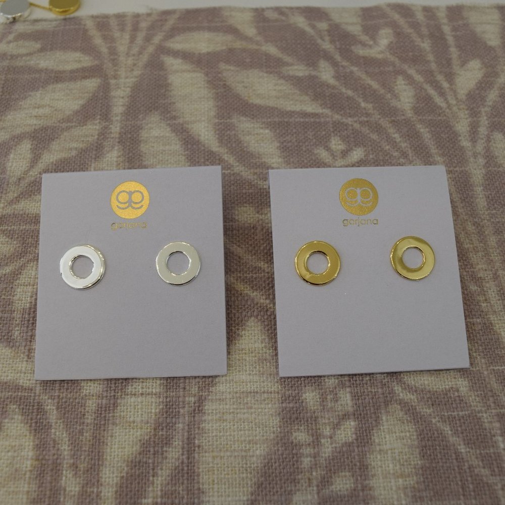 Gold -AND- Silver Gorjana Circle Cutout Earrings!!
